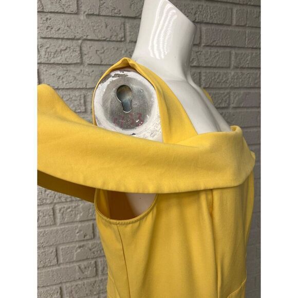 NWT York & Company Women Yellow Cold Shoulder Jumpsuit Size XL - Picture 6 of 9